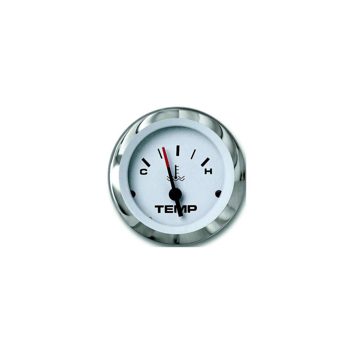 Sierra 65508P Lido Series 2" White & Stainless Steel Outboard Electric Motor Hot-Cold Dial Range Water Temperature Gauge Kit - 65508P