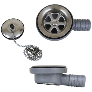 Scandvik Low Profile Drain Stopper - 1" Outlet - 10306P