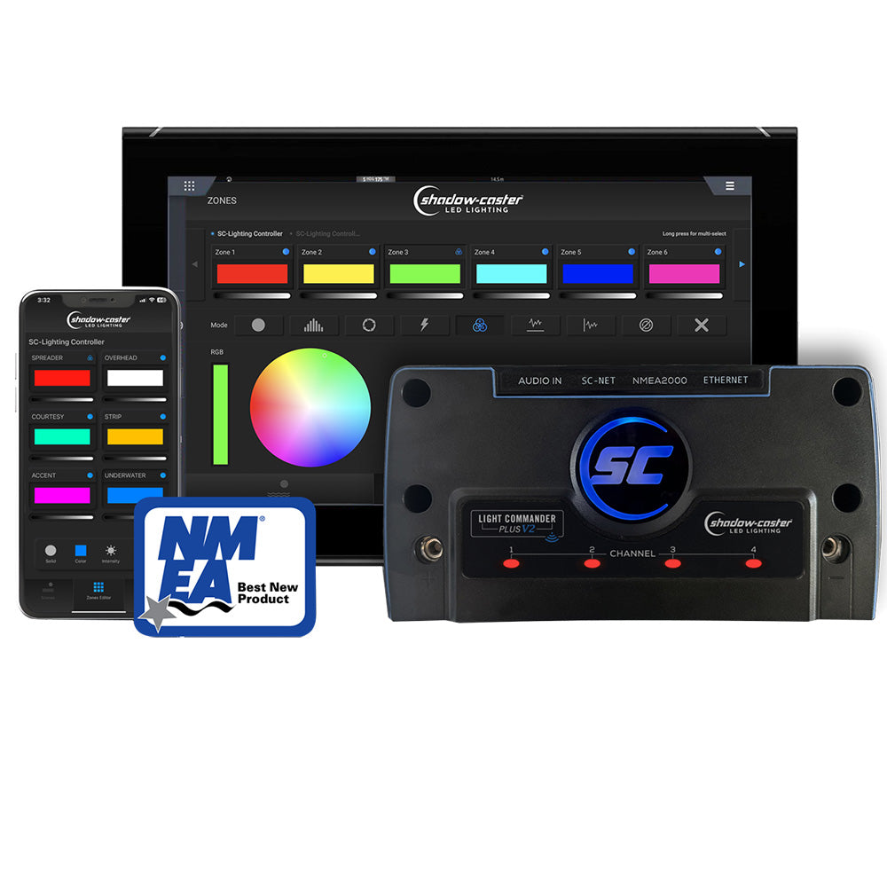 Shadow-Caster Light Commander Version 2 - 6-Zone Lighting Controller w/Bluetooth/Wi-Fi, NMEA 2000 HTML Ethernet Connectivity