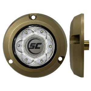Shadow-Caster LED Lighting Shadow-Caster SC2 Series Bronze Surface Mount Underwater Light - Great White - SC2-GW-BZSM