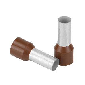Pacer Brown 4 AWG Wire Ferrule - 16mm Length - 10 Pack - TFRL4-16MM-10