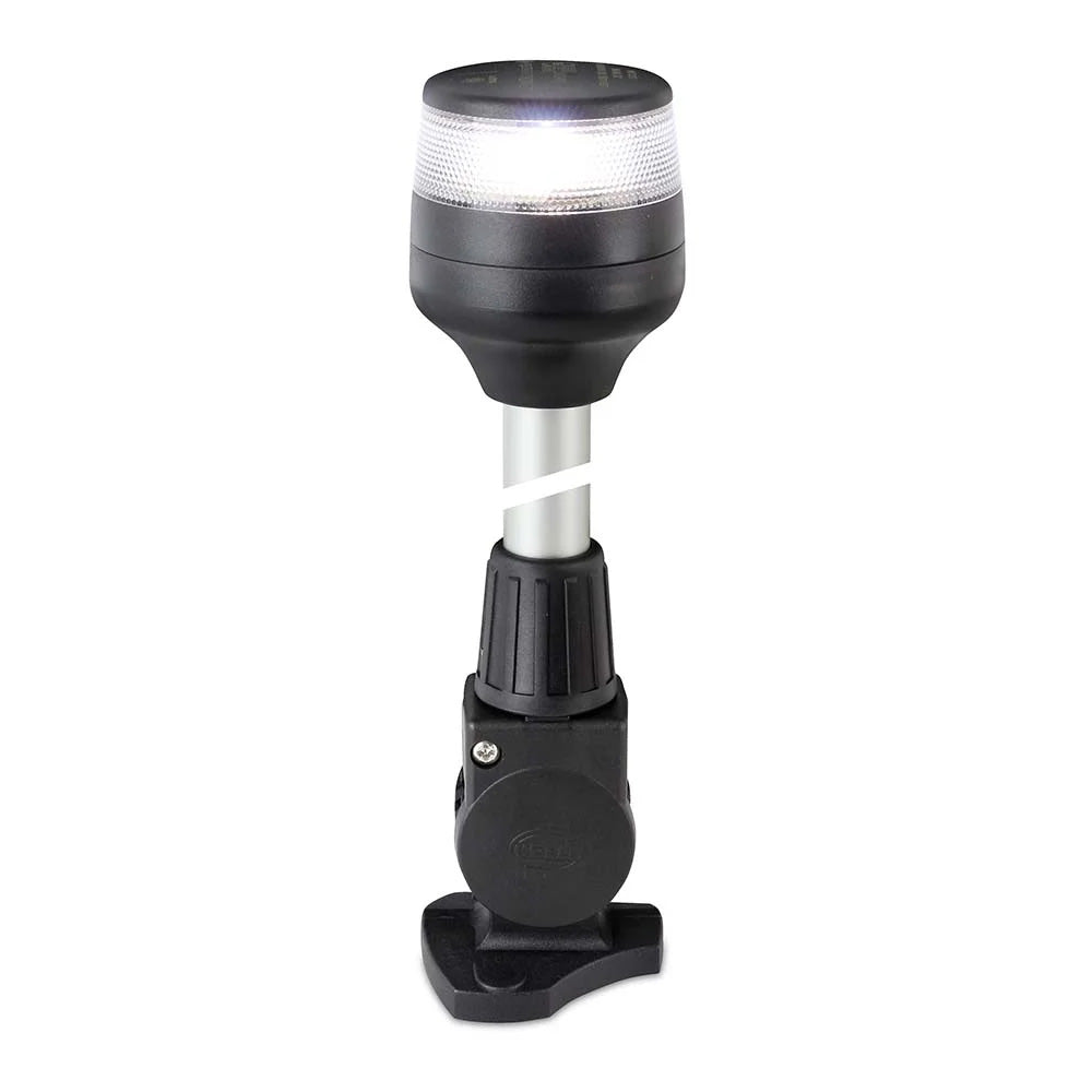 Hella Marine 2nm All Round White Fold Down Pole Navigation Lamp - 8" - Black Base - 980960281