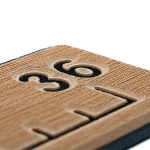 SeaDek 36” Routed Ruler - 6mm - Brushed Texture - Mocha/Black - 53583-80093