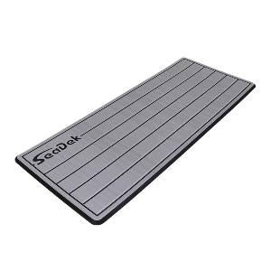 SeaDek 16” x 39" 20mm Dual Density Large Teak Helm Pad w/SeaDek Logo - Brushed Texture - Storm Gray/Black (406.4mm x 990.6mm x 20mm) - 53601-80324