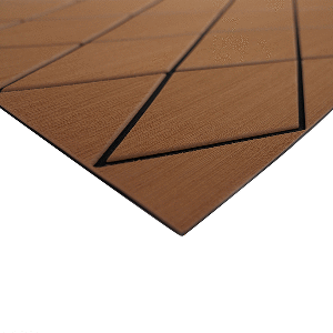 SeaDek 40" x 80" 6mm Two Color Diamond Full Sheet - Brushed Texture - Brown/Black (1016mm x 2032mm x 6mm) - 56411-89905