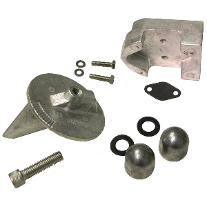 Performance Metals Mercruiser Alpha 1 Gen 1 Complete Anode Kit (No Power Steering) - Aluminum - 10205A