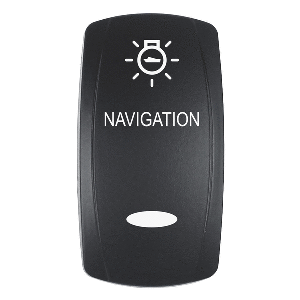 Pacer Actuator - 'NAVIGATION' f/V Series Contura Switches - Black - Laser Etched (Top/Bottom Light) - EV2LE-NAV