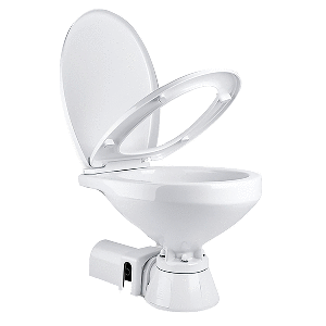 Commodore Electric Marine Toilet - Rear Macerator - Regular Size - CM1RMT