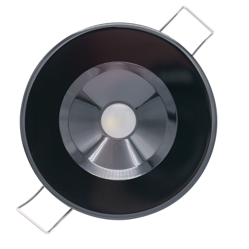 Lumitec Illusion Flush Mount LED Down Light - White - Non-Dimming - Black Housing - 117153