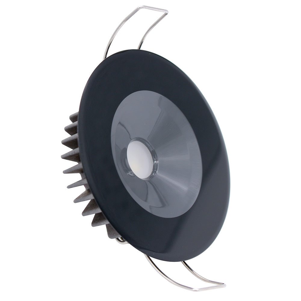 Lumitec Illusion Flush Mount LED Down Light - White - Non-Dimming - Black Housing - 117153