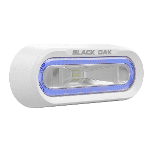 Black Oak LED Black Oak Low Pro™ Off Road Spreader Light - Bracket Mount - White Housing - Blue LED - MLPS-B