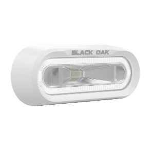 Black Oak LED Black Oak Low Pro™ Off Road Spreader Light - Bracket Mount - White Housing - White LED - MLPS-W