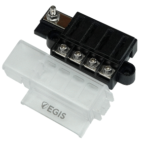 Egis Mobile Electric Egis RT Fuse Block - 4 Circuit w/Cover - 8045