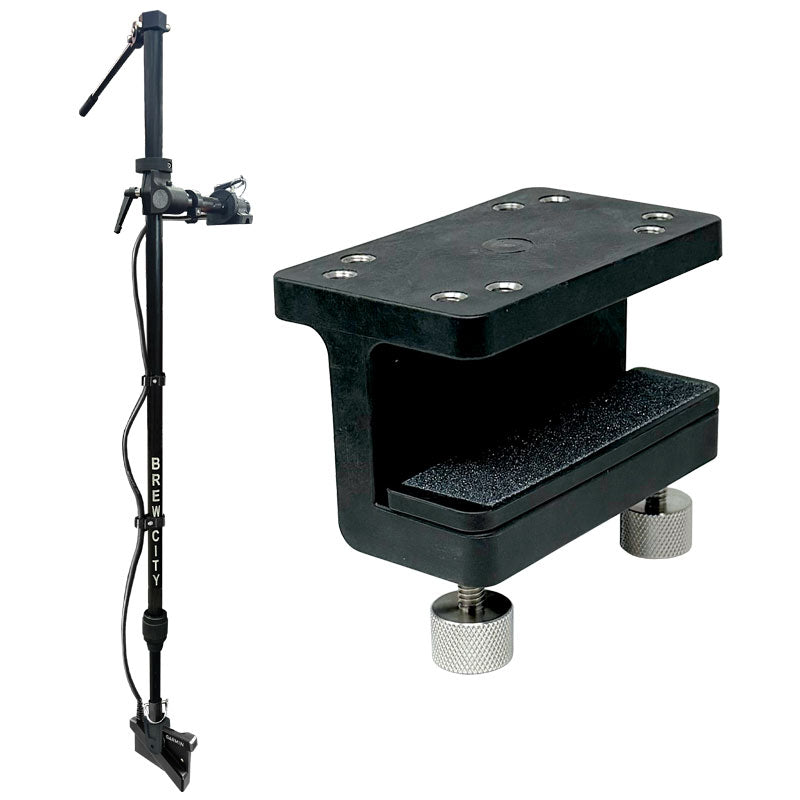 BREW CITY CT360 LLC CT-360 Pole (48” - 72” L) with Tilt Handle, Base, and Pontoon Square Rail Mount - 360-7285PM - image 1