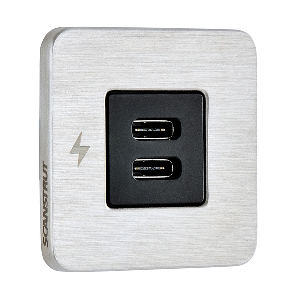 Scanstrut TILE USB-C Interior Charging Socket - 12/24V - Stainless Steel Bezel - SC-TILE-21