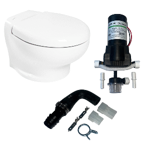 Thetford Marine Thetford Nano Eco Compact Toilet Raw Water Kit w/Inlet Pump - 12V - T-NAN012PW/TSFT/NA-RWKIT