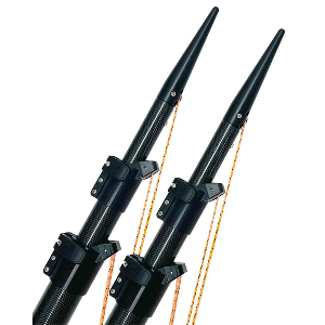 Lee's Tackle Lee's Ultima 20' Carbon Fiber Telescoping Outriggers Internally Rigged Self-Stowing Adj. Rigging - ULT3920
