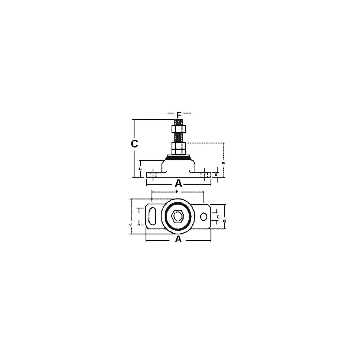 Barr Marine Rubber Engine Mount - 80001 - image 1