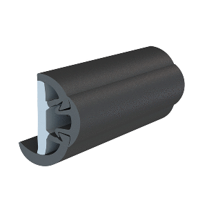 TACO Marine TACO SuproFlex Rub Rail Kit w/Flex Vinyl Overlay Insert - 2"H x 1-1/4"W x 80'L - Black w/Black Insert - V11-9993BBK80-2