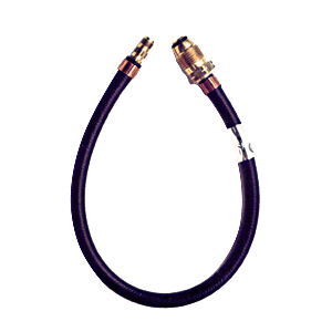 Trident Marine 20" Pigtail Hose Male Fitting x 1/4" Male Inverted Flare Fitting - 1014-1401-20