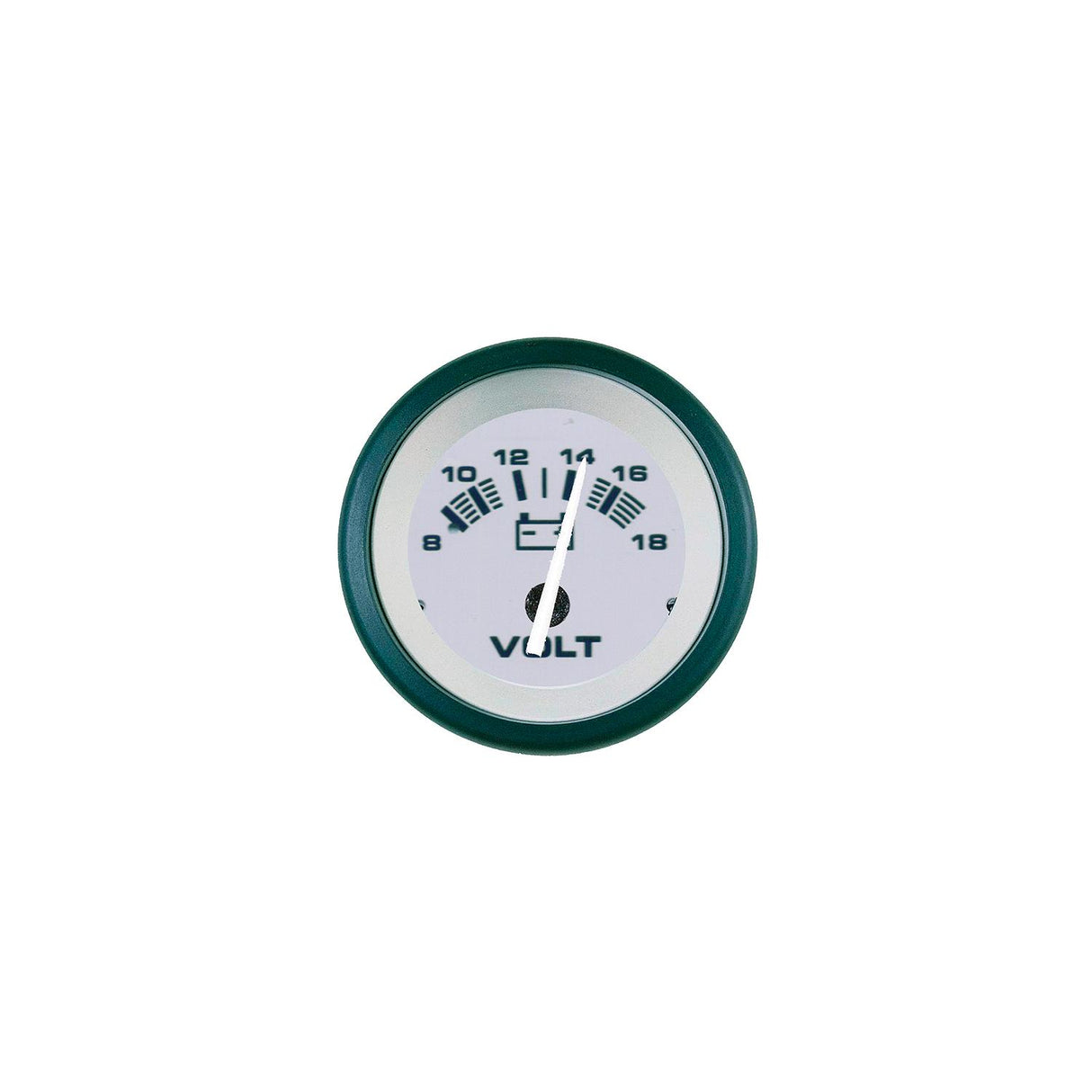 Sierra 61548P Driftwood Series 2" Black & Gray 8-18 VDC Dial Range Voltmeter Gauge - 61548P