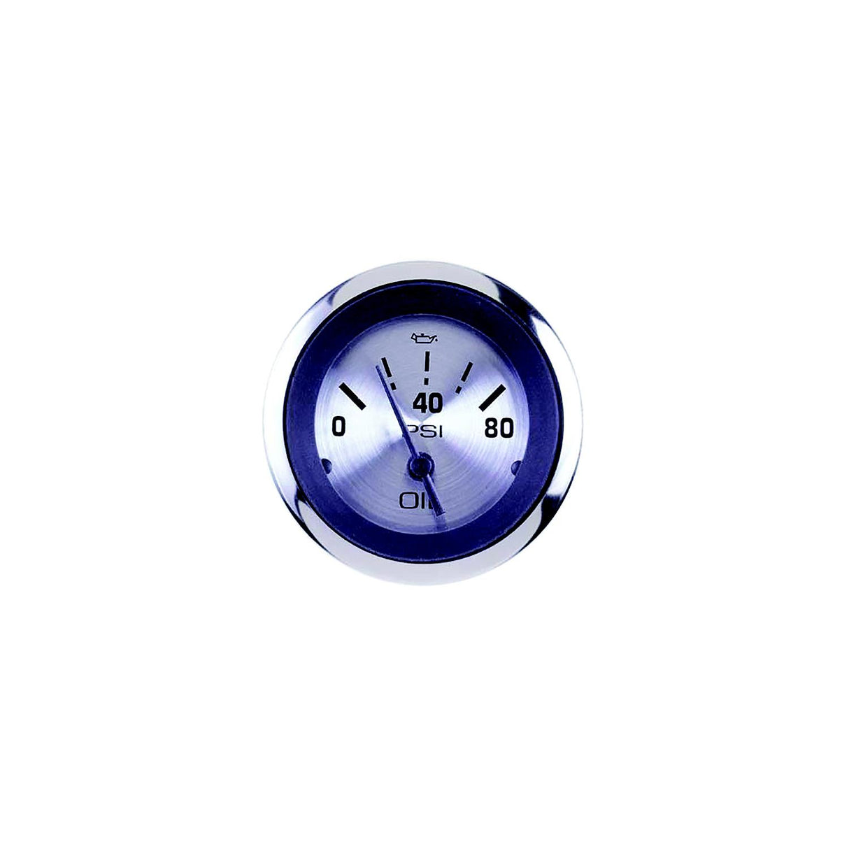 Sierra 63479P Sterling Series 2" Stainless Steel Electric 0-80 PSI Dial Range Oil Pressure Gauge & Requires "C" Sender Code - 63479P