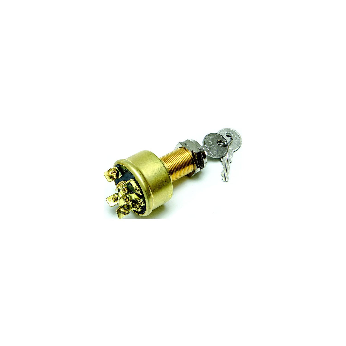 Sierra MP39040 Magneto 3 Position 1 1/8" Brass 5 Screw Terminal 12V 10 Amp Ignition Starter Switch - MP39040