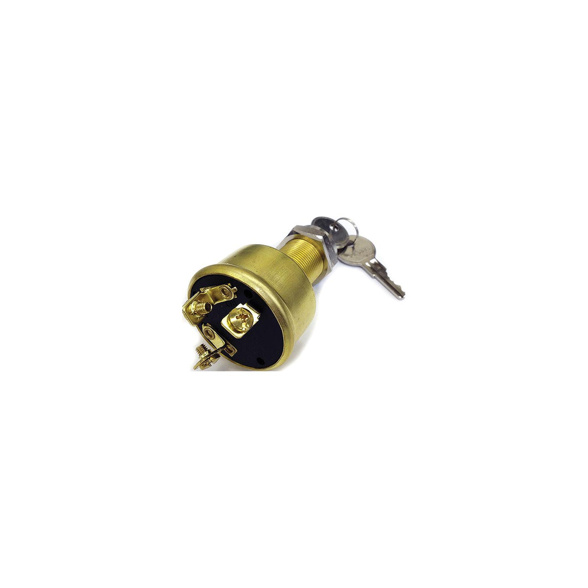Sierra Conventional 3 Position 1 1/8" Brass 3 Screw Terminal 12V 15 Amp Ignition Starter Switch - MP39060-1