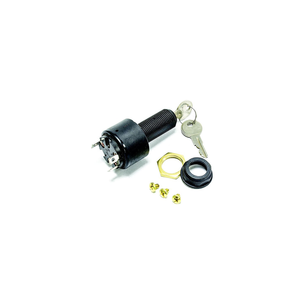 Sierra Conventional 3 Position 1 1/8" Polyester 3 Screw Terminal 12V 15 Amp Ignition Starter Switch - MP39120