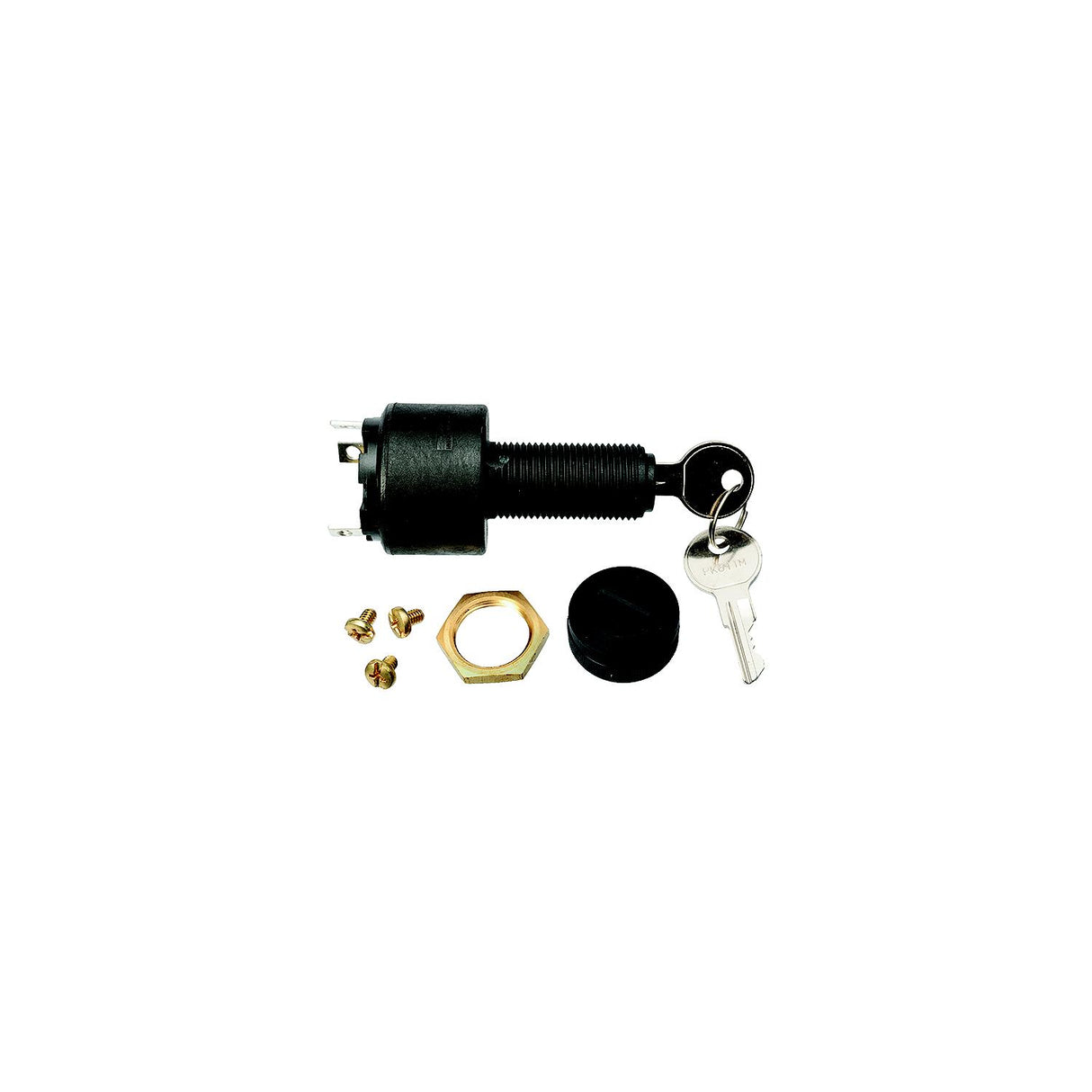 Sierra Conventional 3 Position 1 1/8" Polyester 3 Screw Terminal 12V 15 Amp Ignition Starter Switch - MP39200