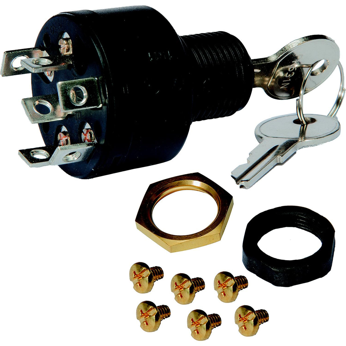 Sierra MP41000 Magneto 3 Position 5/8" Polyester 6 Screw Terminal 12V 15 Amp Ignition Starter Switch - MP41000