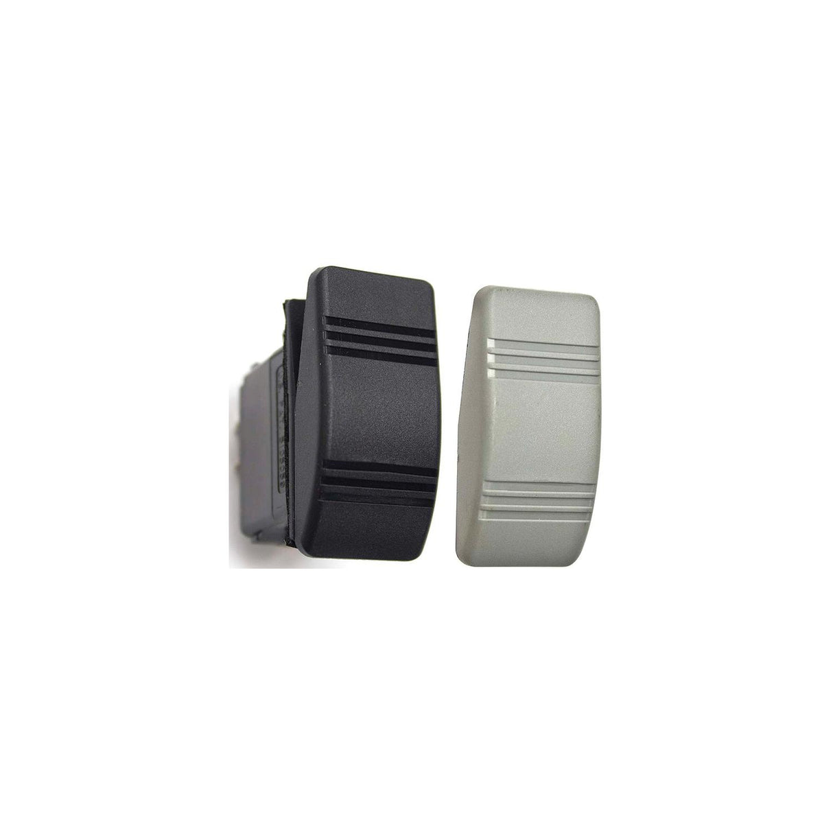 Sierra RK19850TP Contura III Black & Gray Non-Illuminated Waterproof DPDT 6 Blade Terminal Mom On/Off/Mom On Rocker Switch - RK19850TP