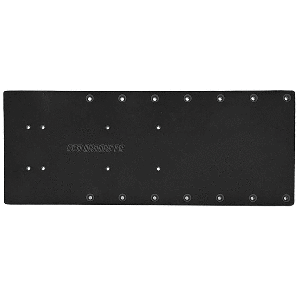 Sea Brackets 20" Straight Trolling Motor Plate - Black - SEA2325-BLK