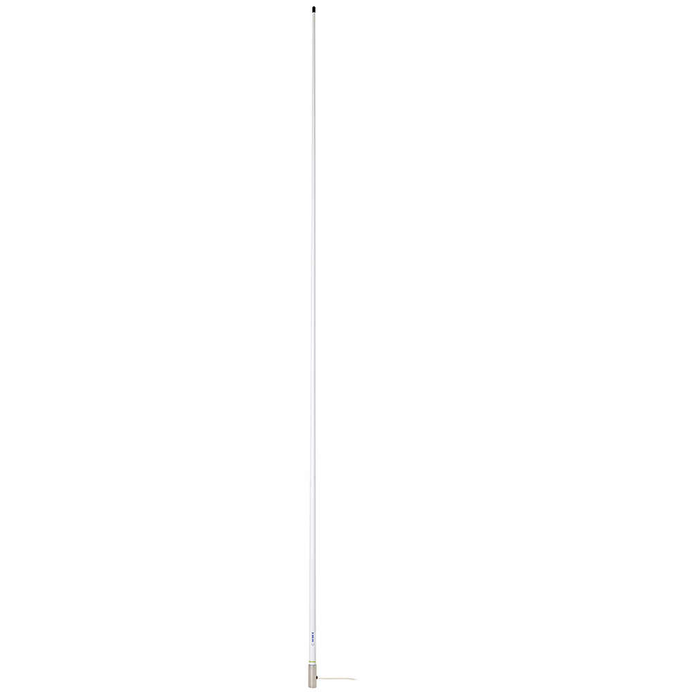Scout 8' White VHF Antenna 6dB Heavy Stainless Steel Ferrule w/6M RG-8x Includes PL-259 Heavy Duty Offshore Antenna KS-43 [PF