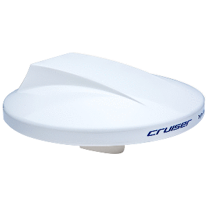 Scout Cruiser 10" White TV Antenna Omnidirectional w/20M, 75 ohms, Cable - PF AN NTV001