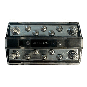 Bluewater 10 Position 150AMP 1/4" Busbar w/Cover - 312700-B-022