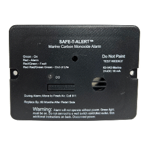 Safe-T-Alert 62 Series Carbon Monoxide Alarm - 24V Flush Mount - Black w/Relay - 62-542-R-BL-24V