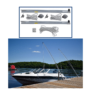Dock Edge Supreme EZ-Stow Mooring Whips - 10' - 4,000lbs - Up to 21' - DE3330F
