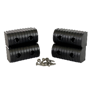 Caliber BunkWrap End Cap 2x4" Black Accessory Kit w/Stainless Steel Hardware *4-Pack - 23051-BK