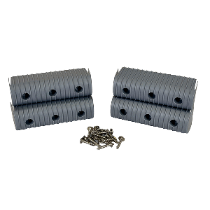 Caliber BunkWrap End Cap 2x6" Grey Accessory Kit w/Stainless Steel Hardware *4-Pack - 23053