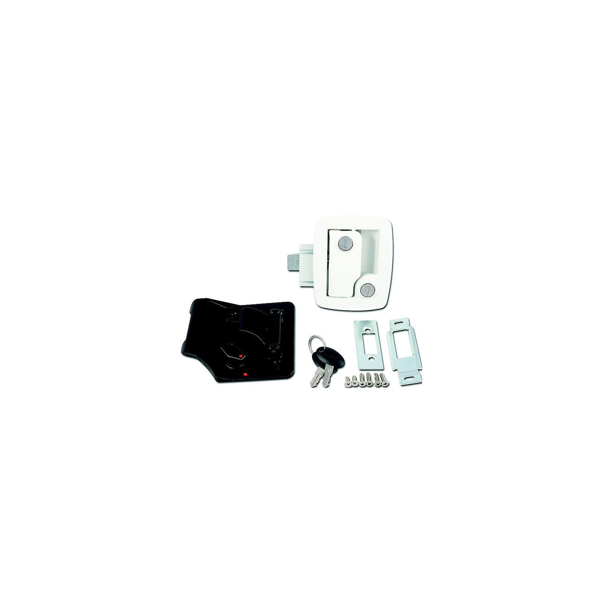 AP Products BAUER ENTRANCE LOCK WHITE W/ KEYS WHITE - 013-534 - image 1