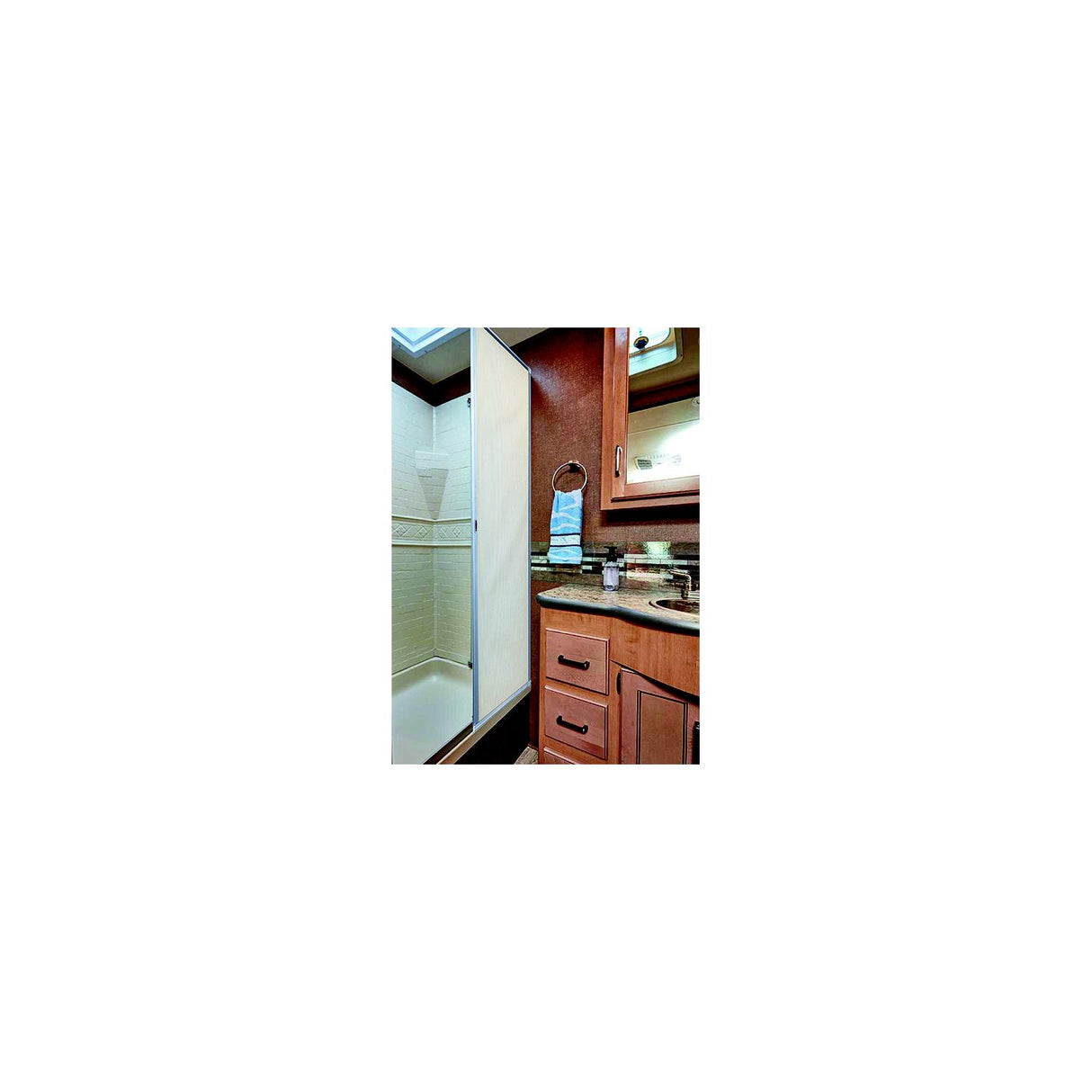 AP Products 0153302 Slow-Roll RV Shower Screen, 48" x 64" - image 1