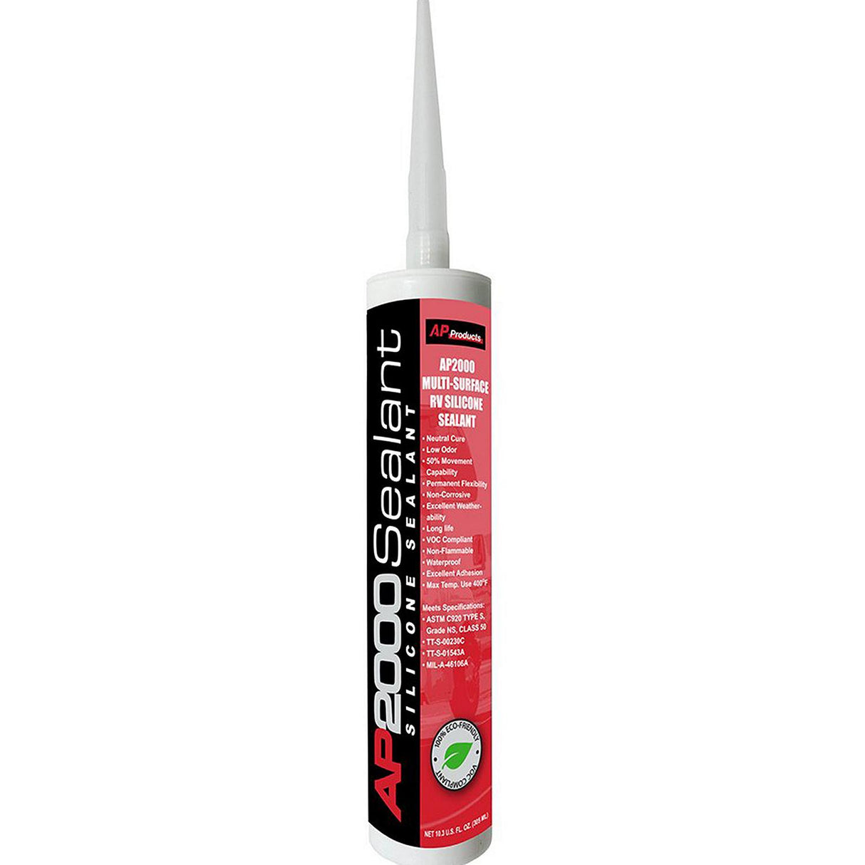 AP Products 0172002 Advanced Neutral Cure Silicone Sealant, White, 10.3oz - image 2