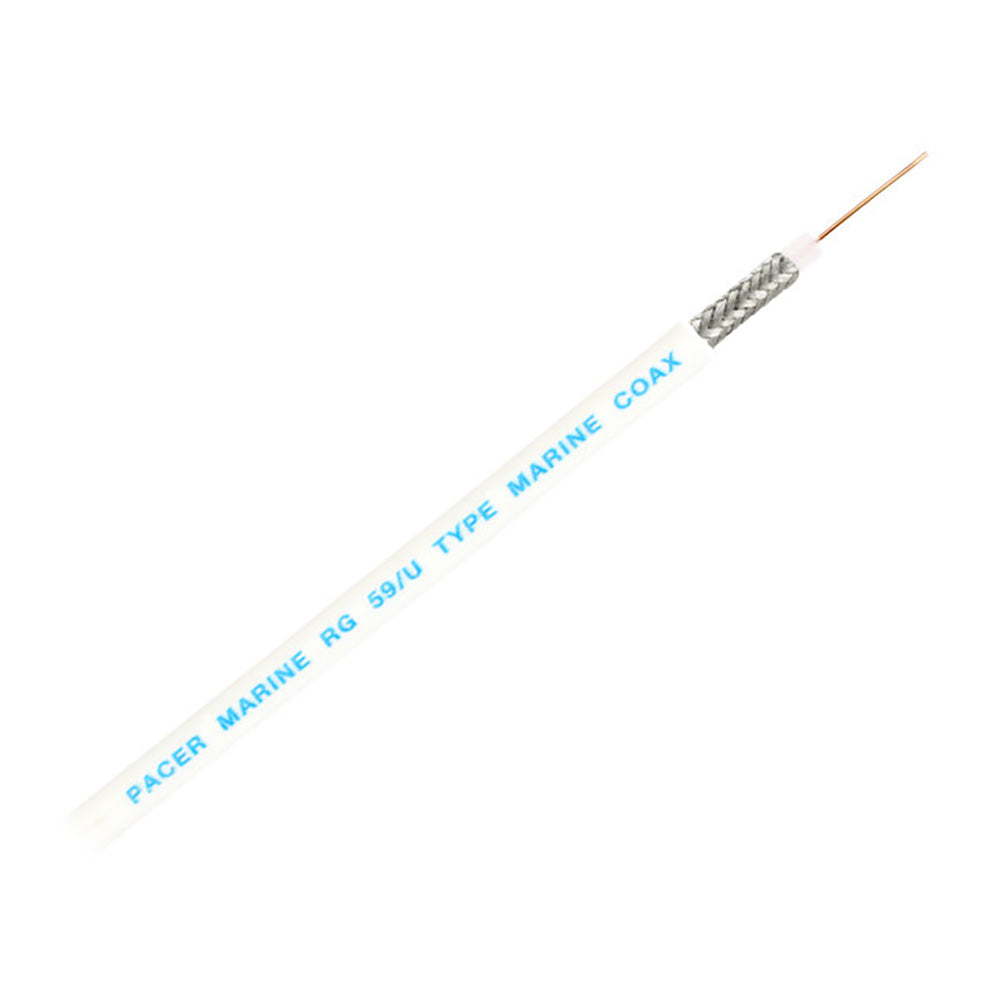 Pacer RG59UW Coax Cable - White - 200' - MRG59UW-200