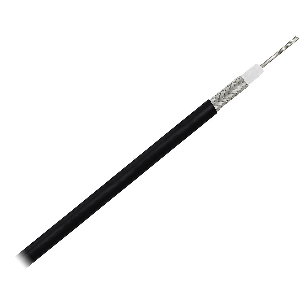 Pacer RG58AU Coax Cable Stranded TV Cond TV Braid - Black Jacket - 150' - MRG58AU-150