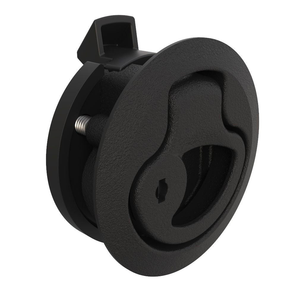 Southco Push-to-Close Latch, Medium Size, Key Locking, 17 - 22mm Grip, Plastic, Natural - Black - M1-44