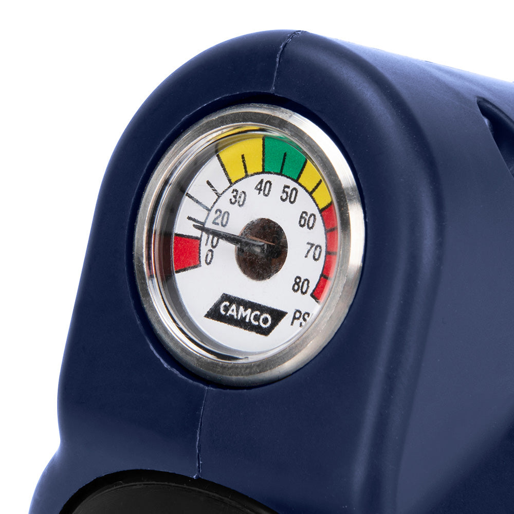 Camco 90 Degree Adjustable Water Pressure Regulator w/Gauge - 40065