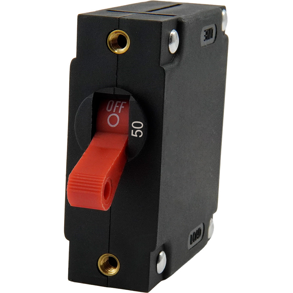 Egis Mobile Electric Egis A Series Red Toggle Panel Mount Circuit Breaker - Single Pole 50A - 3221-50