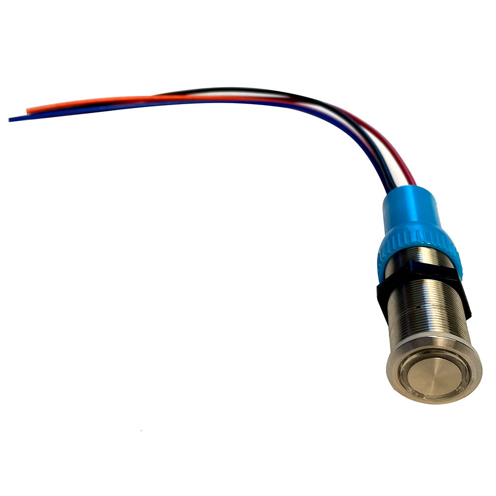 Bluewater 22MM Programmable Waterproof Momentary Off- (On) Switch w/Breaker - 9060-2113