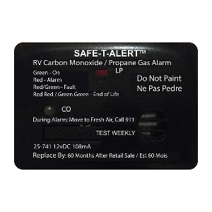 Safe-T-Alert 25 Series Surface Mount Dual Carbon Monoxide/Propane Alarm - 12V Hardwire - Black - 25-741-BL